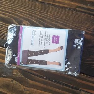 Skull print tights
